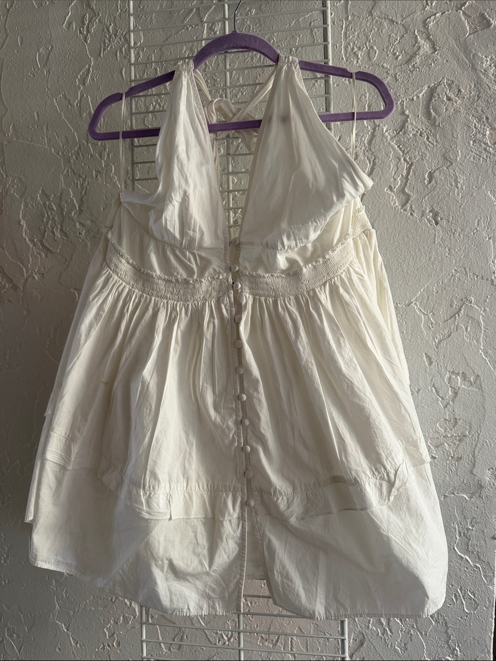 Free People white Halter Mini Dress